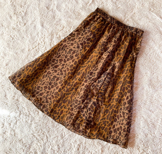 Vintage skirt | Medium skirt, 90s animal print sk… - image 1