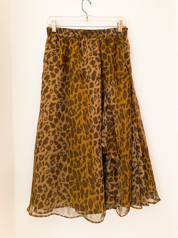 Vintage skirt | Medium skirt, 90s animal print sk… - image 3