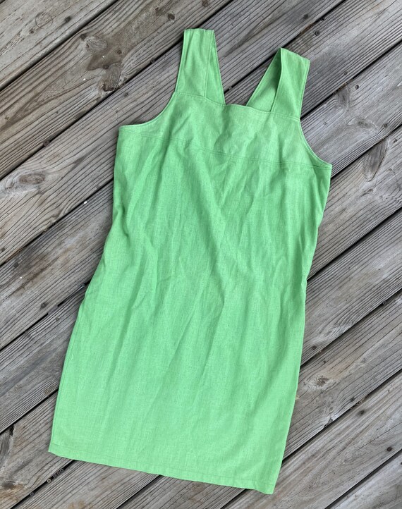 1960s Dock of the Bay green mini dress sundress