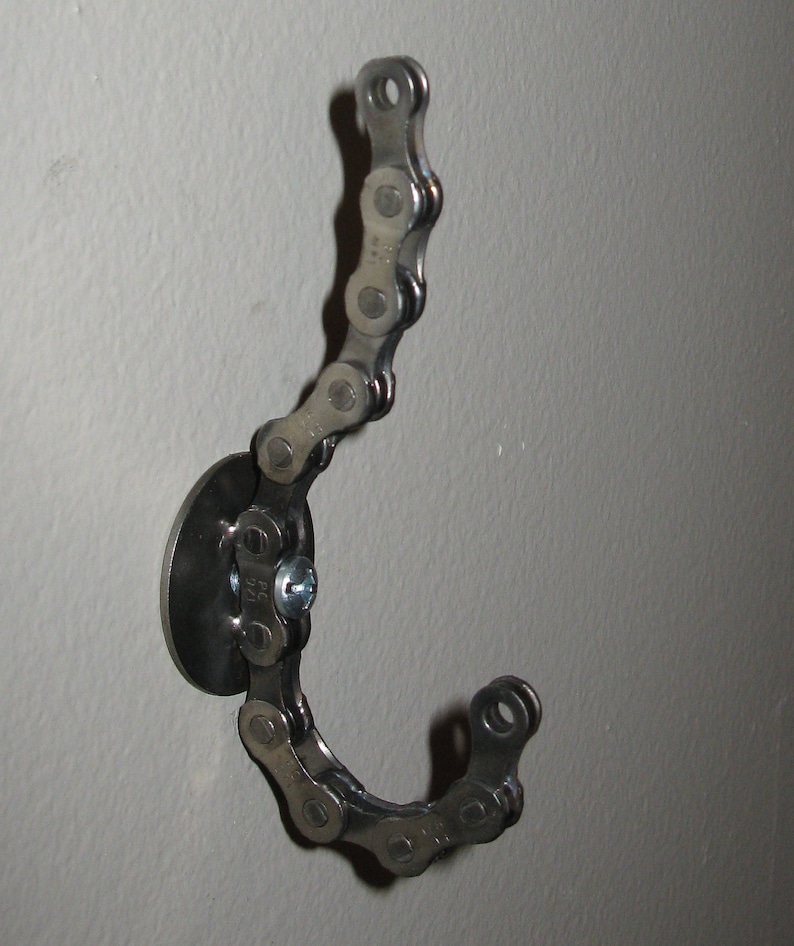 Bicycle Chain Wall or Coat Hooks 2 Pack Etsy