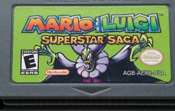 Mario & Luigi: Superstar Saga GBA Cartridge, Turn-Based RPG Adventure (Used Like New)