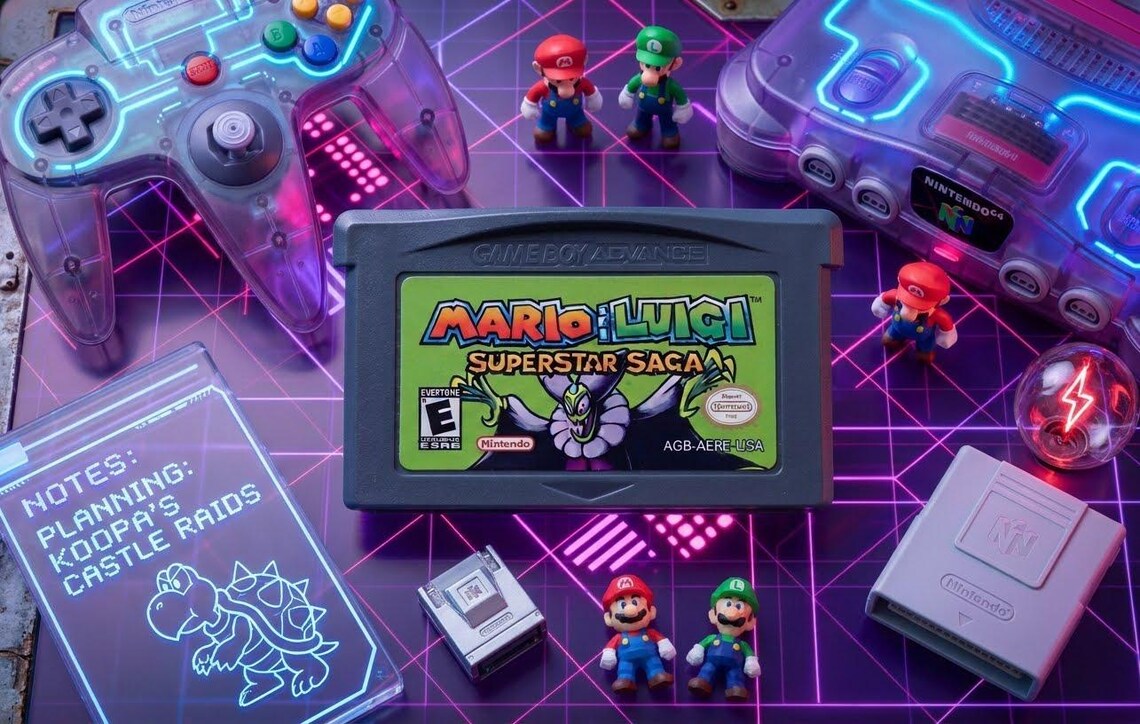 Mario & Luigi: Superstar Saga GBA Cartridge, Turn-Based RPG Adventure (Used Like New), photo 4 of 5