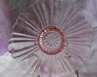 Vintage Rosa Depression Glas Suppenschüssel, Anchor Hocking Old Cafe Muster