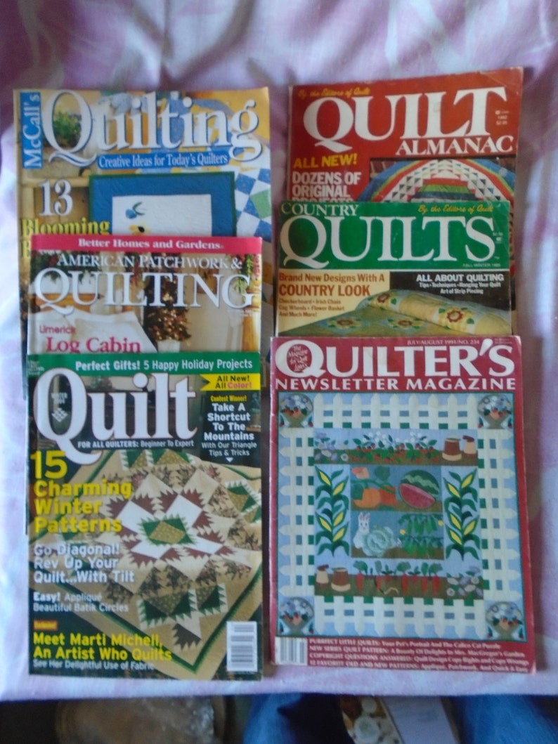 Vintage Lot of 6 Quilt Magazines Quilting Instructions Etsy
