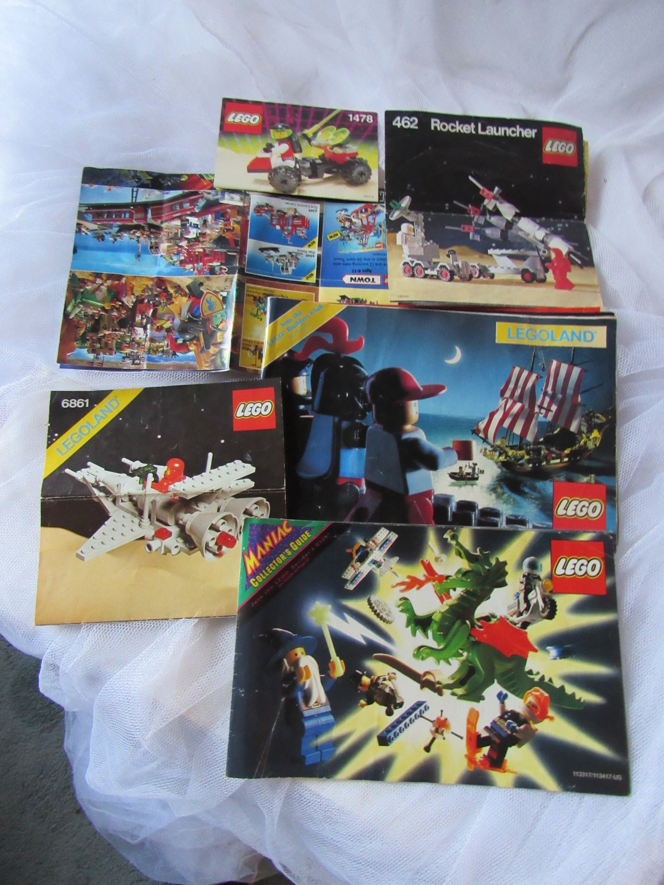 Vintage Lot LEGO Instruction Booklets 6861 LEGOLAND 1980 1478