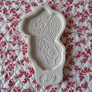 Vintage Longaberger, Pottery Cookie Mold, Angel Series, Joy 1996, Collectible, Christmas Angel, Christmas Baking, Decoration, Stoneware