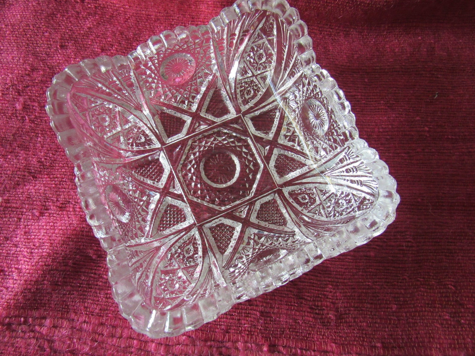 Vintage Pressed Glass Candy Dish Imperial Glass Lenox Etsy