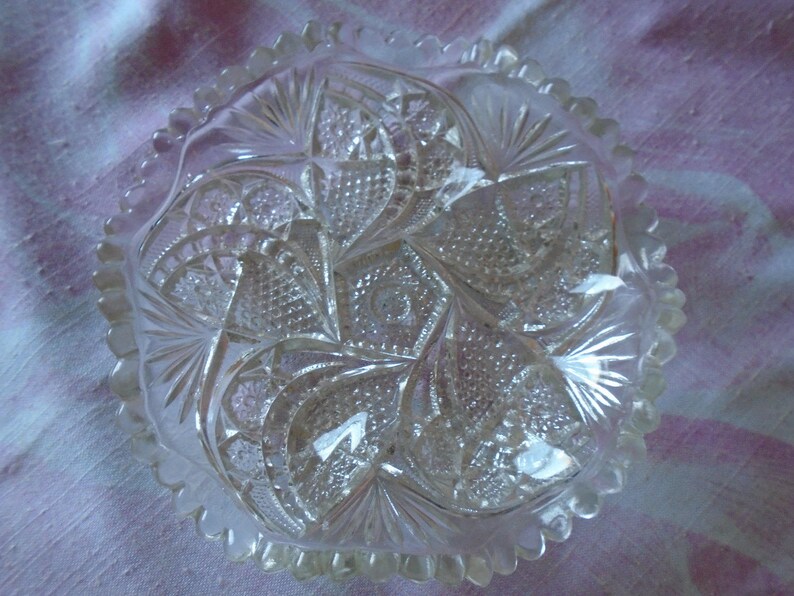 Vintage EAPG Candy Dish Wavy With Small Scalloped Edge 6 & Etsy