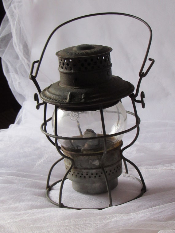 Large Vintage-style Electric Railroad Lantern 