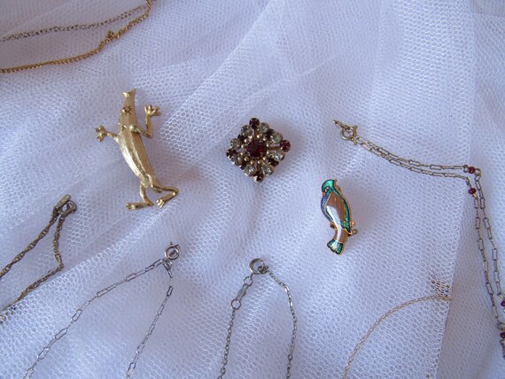 Lot Vtg Fashion Jewelry, Trifari 60" Chain, Monet… - image 6