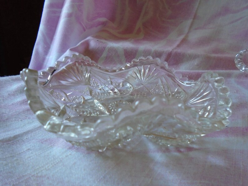 Vintage EAPG Candy Dish Wavy With Small Scalloped Edge 6 & Etsy