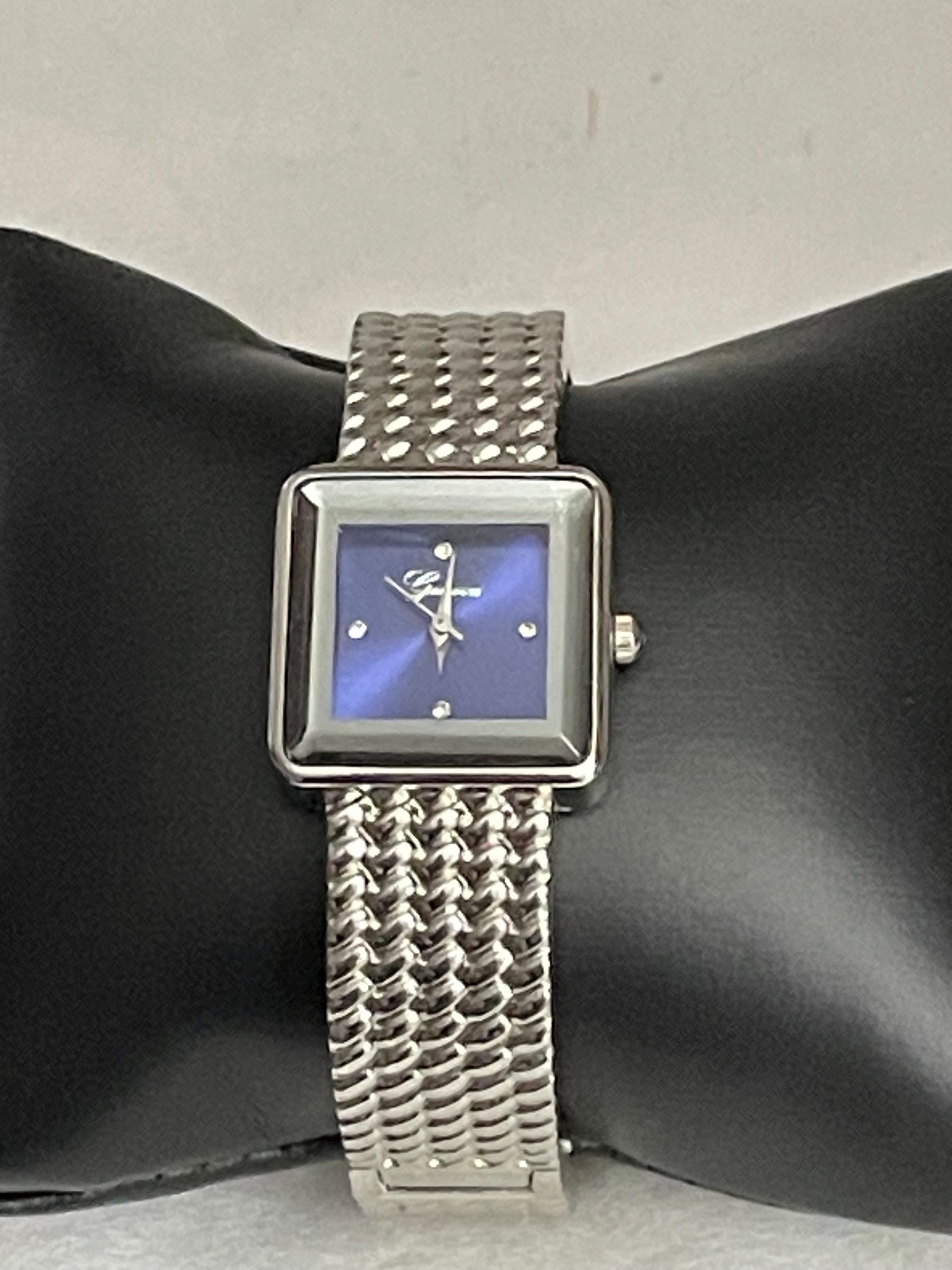 Women\'s Geneva bangle style watch. Large square face. Small metal band Women main image 3