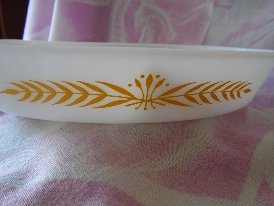 Vintage Pyrex, Divided Serving Dish, Royal Wheat Pattern, Serving Dish ...
