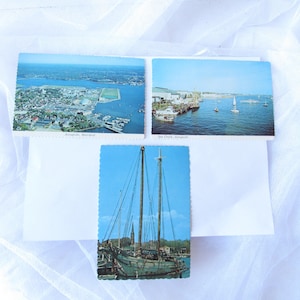 3 Vintage Postcards, Annapolis Maryland, 6&quot; by 4&quot;, Annapolis Harbor, Spa Creek, Annapolis Aerial View, 1970s