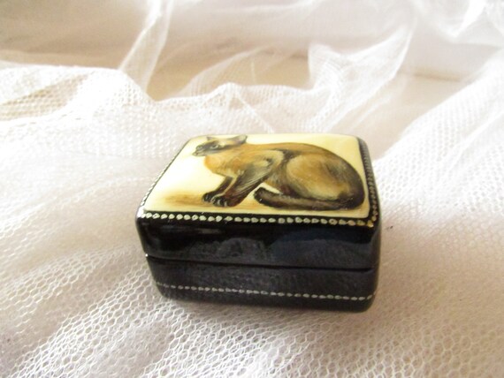 Vintage Russian, Tonkinese Cat, Russian Lacquer A… - image 10