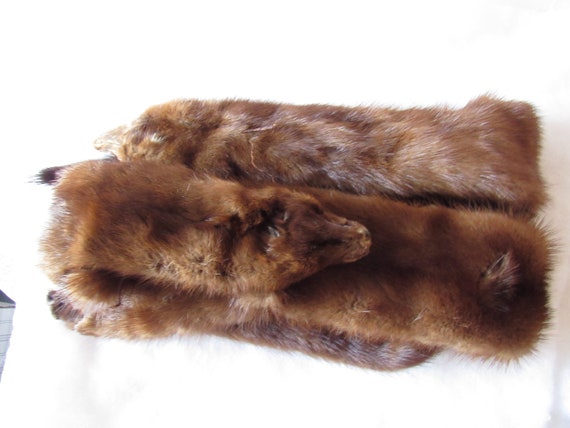 Vintage Mink Stole, Neck Drape, Fur Wrap, Shawl, … - image 7