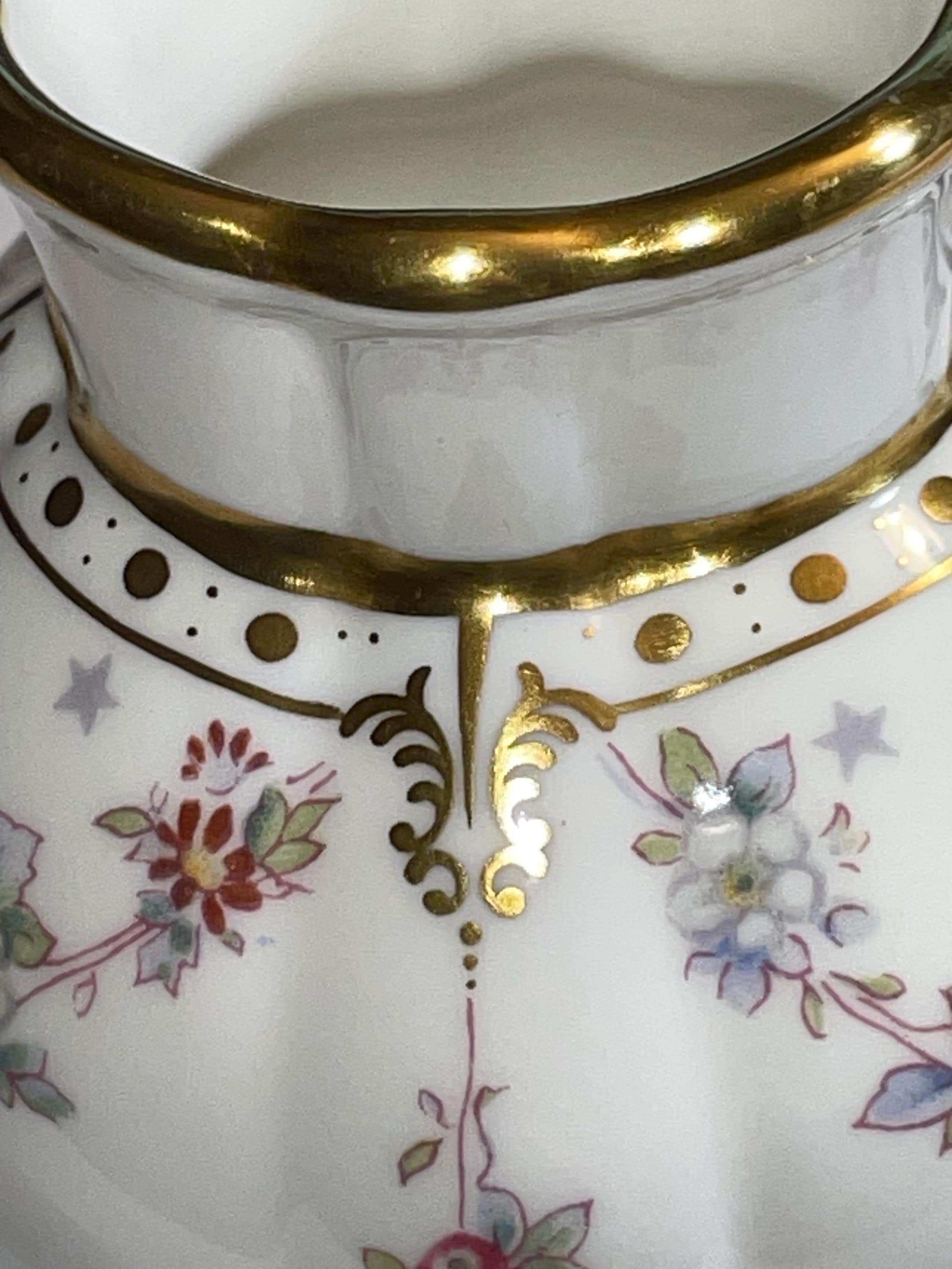 Royal Crown Derby, Royal Antoinette, Small 3” Tall Pot Vase, Fine
