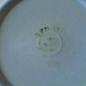 May include: A white ceramic plate with a blue and green mark that reads "Red Wing USA Z16".