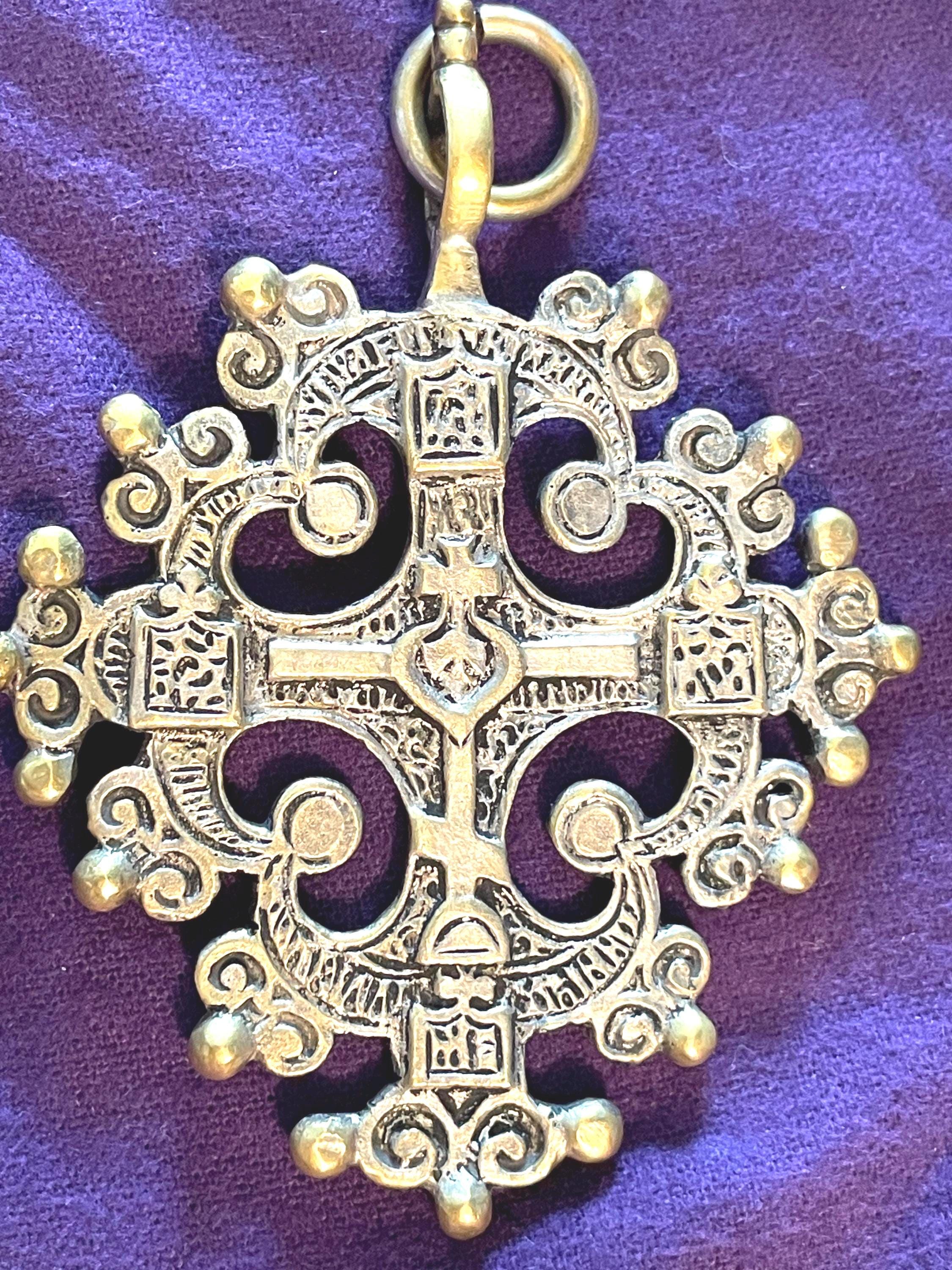 Vintage Italian Renaissance Revival Pendant: Silver & Gold Gothic Style ...