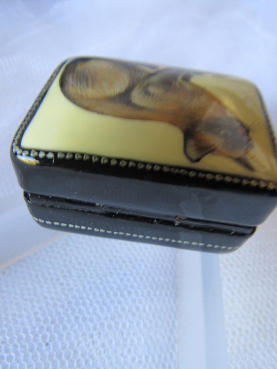 Vintage Russian, Tonkinese Cat, Russian Lacquer A… - image 8