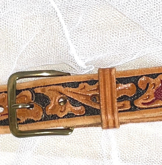 Vintage Hand Tooled Leather Belt Size 36 Vintage | Accessories | Vintage Hand Tooled Leather Belt  main image 2