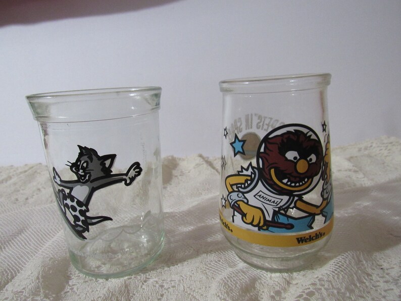 Vintage Pair of Welch's Jelly Glasses Tom & Jerry Etsy