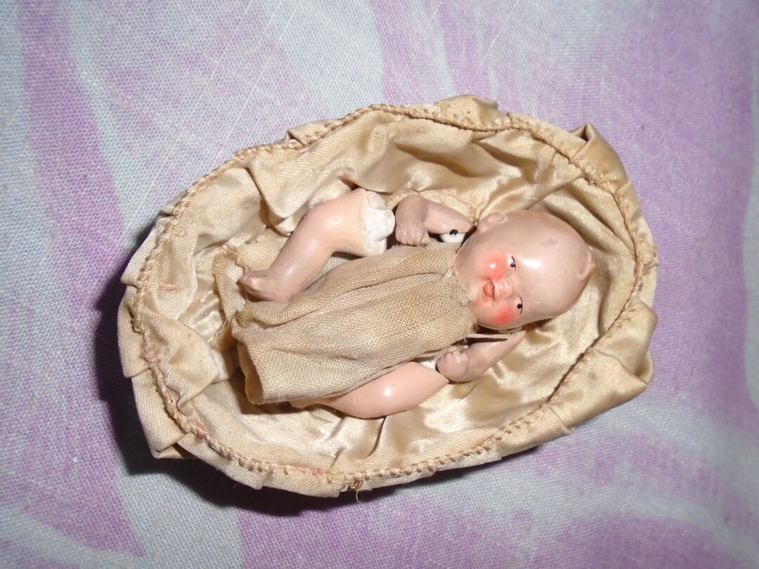 Antique Bisque Baby Doll in Basket Marked Germany 3 & Etsy