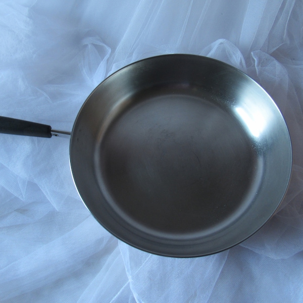 Vintage Revere Ware, 1801, 12 Inch Skillet, Copper Clad Stainless Steel, Clinton IL, 1938, Frypan, Made in the USA, Collectible Kitchenware