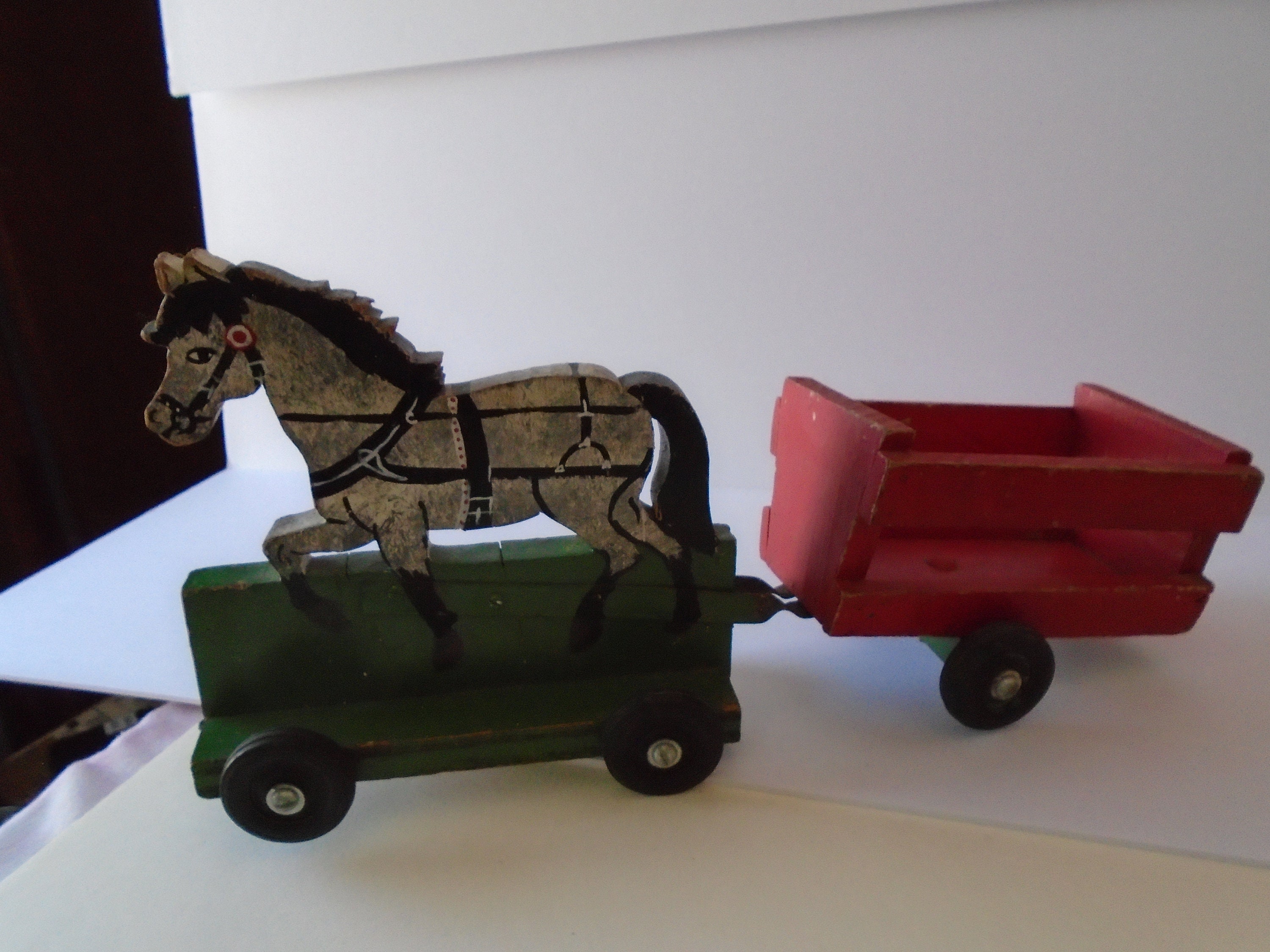Vintage Toy Handmade Toy Pony and Cart Folk Art Hand Etsy