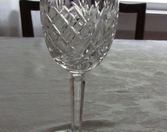 4 Vintage Waterford Fine Crystal Goblet, Avoca Pattern, Cut Bases, Goblets, Water Goblet, 7 in Tall, Discontinued Pattern, CottageCore, Gift