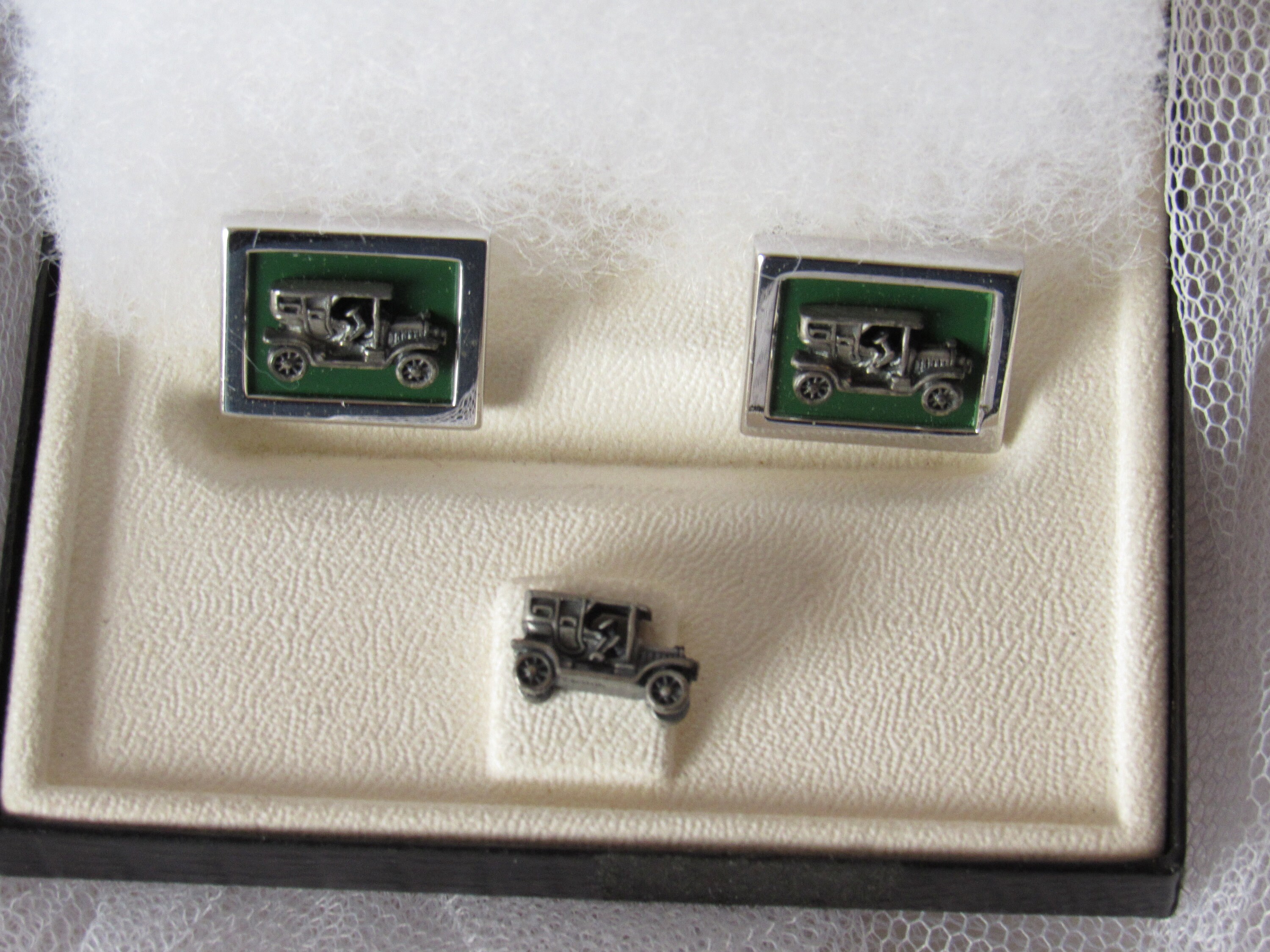Boutons De Manchette Vintage SWANK - Voiture Ancienne - Pour Homme - Occasion