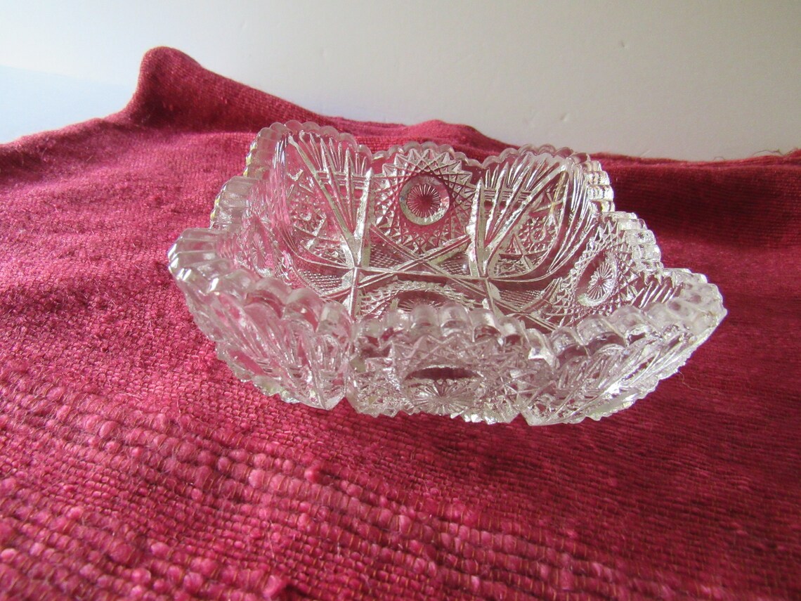 Vintage Pressed Glass Candy Dish Imperial Glass Lenox Etsy
