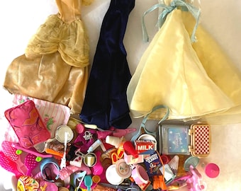 Vintage Barbie Gowns & Accessories Lot: 1980s-90s Barbiecore