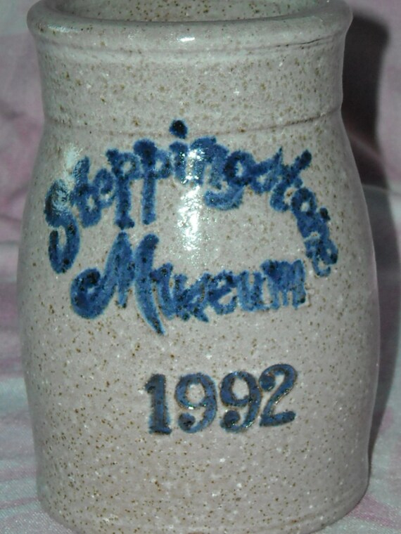 Vintage Stoneware Souvenir Salt Glazed Crock Steppingstone Etsy