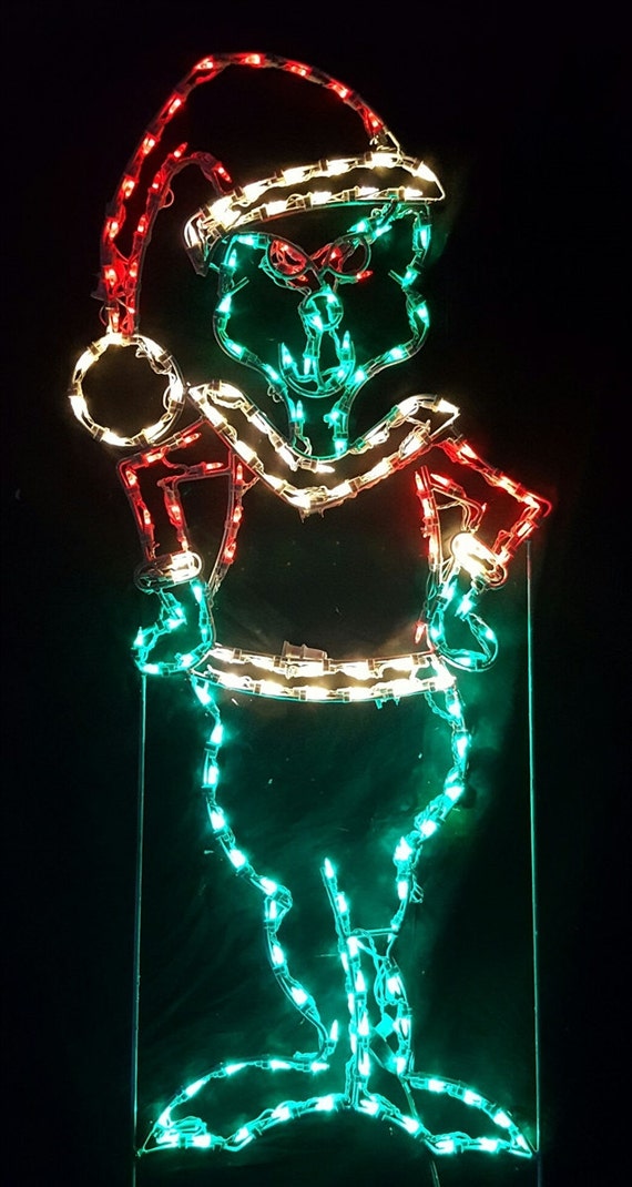 Grinch Christmas Outdoor Yard Wireframe Handmade Christmas Etsy