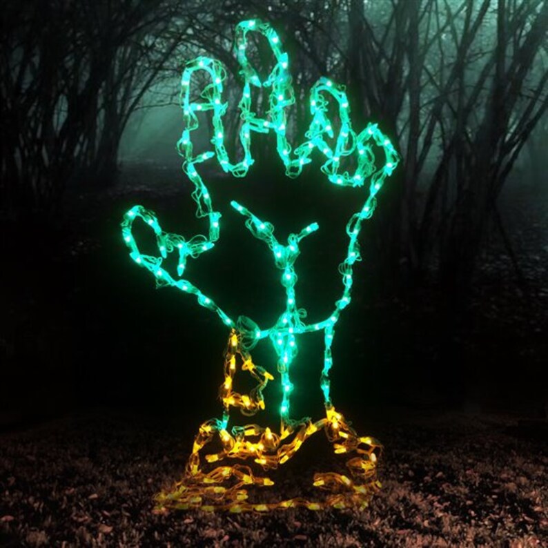 Halloween Zombie Hand Fall Autumn Outdoor Yard Wireframe Handmade Decoration Holiday Lighting