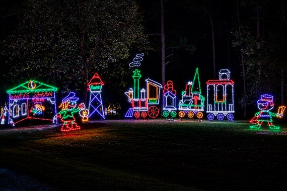large outdoor christmas train set