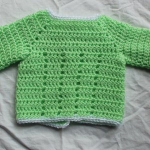 Summer Sweater Crochet Pattern Newborn to Three Months Boy or Girl Sweater Pattern image 2