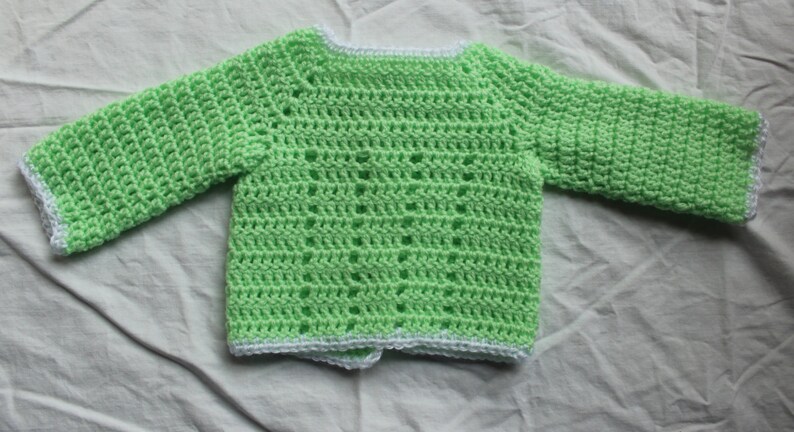 Summer Sweater Crochet Pattern Newborn to Three Months Boy or Girl Sweater Pattern image 2