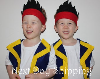 Pretend Play Hair for Boys - Pirate Hair - Kung Fu Hair - Karate Hair - Dress Up Felt Hair - Stocking Stuffer