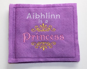 Personalized Book for Child or Baby - Felt Book - Princess - Personalized Story Book - Baby Gift - Child Gift - Princess Story