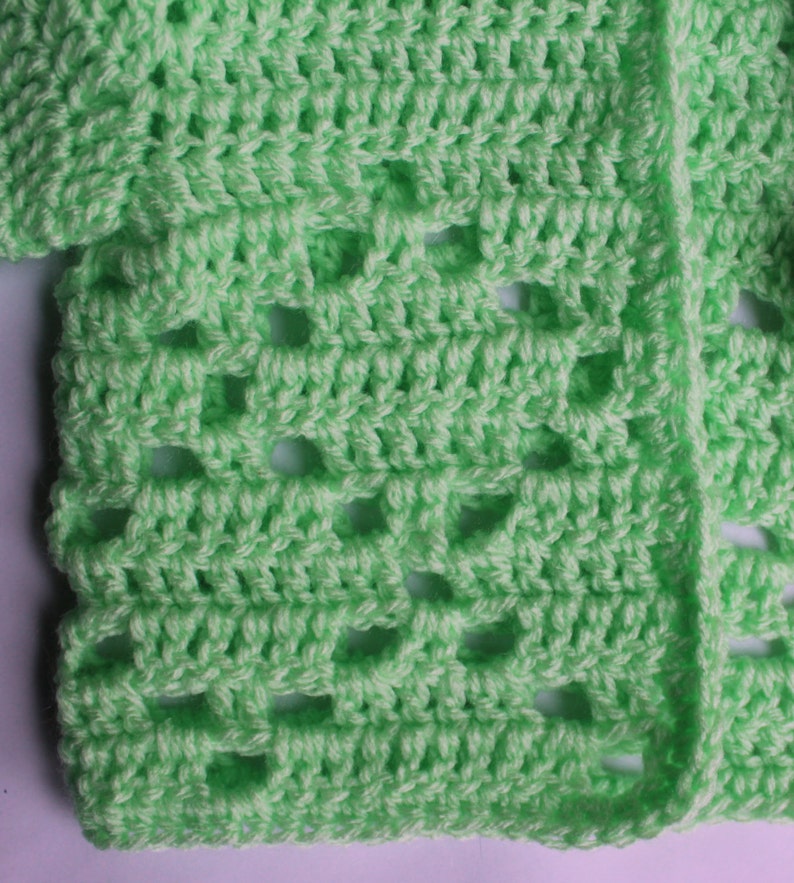 Diamond Sweater Crochet Pattern Newborn to Three Months Boy or Girl Pattern image 4