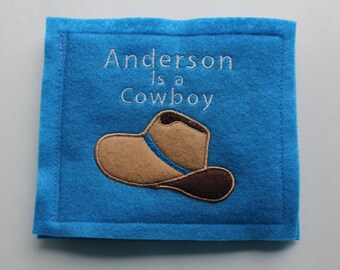 Personalized Book for Child or Baby - Felt Book - Cowboy Cowgirl - Personalized Story Book - Baby Gift - Child Gift - Cowboy Cowgirl Story