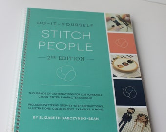 Stitch People 2nd Edition - Do It Yourself Book - Spiral Bound Pattern Book - Cross Stitch - Pixel People