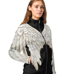 Angel Wings-jas van gerecyclede stof, unisex 3D-trui afbeelding 1