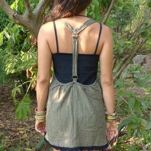 olive green backless dress