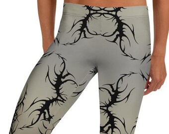 Grijze ombre capri-legging: SPF 40 zonbescherming, zachte microvezel