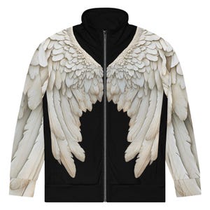 Angel Wings-jas van gerecyclede stof, unisex 3D-trui afbeelding 5