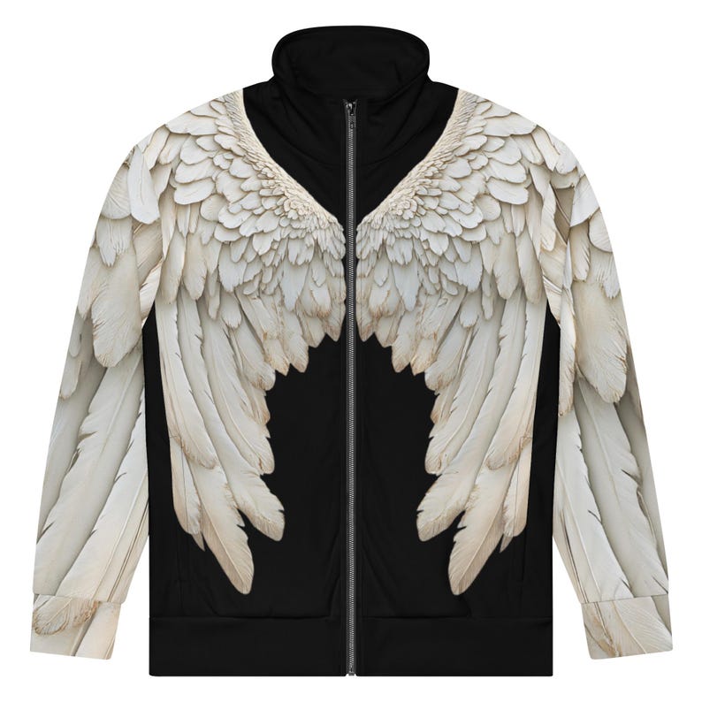 Angel Wings-jas van gerecyclede stof, unisex 3D-trui afbeelding 5