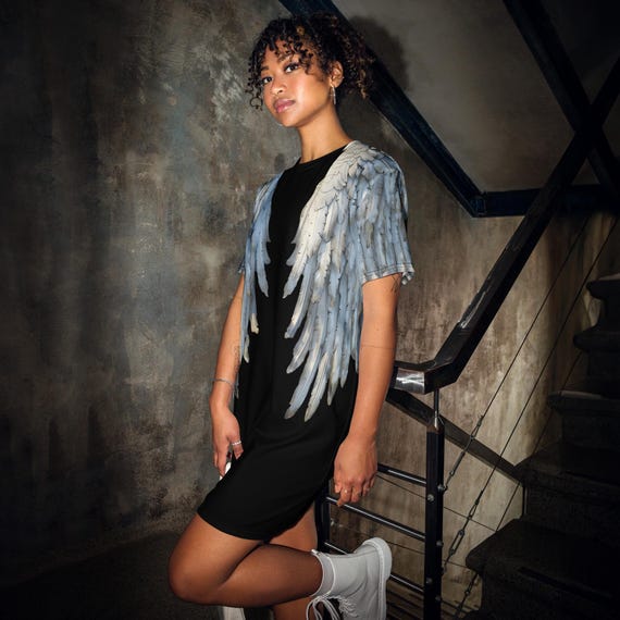 Black Angel Wings Dress Winged Vibe - Etsy